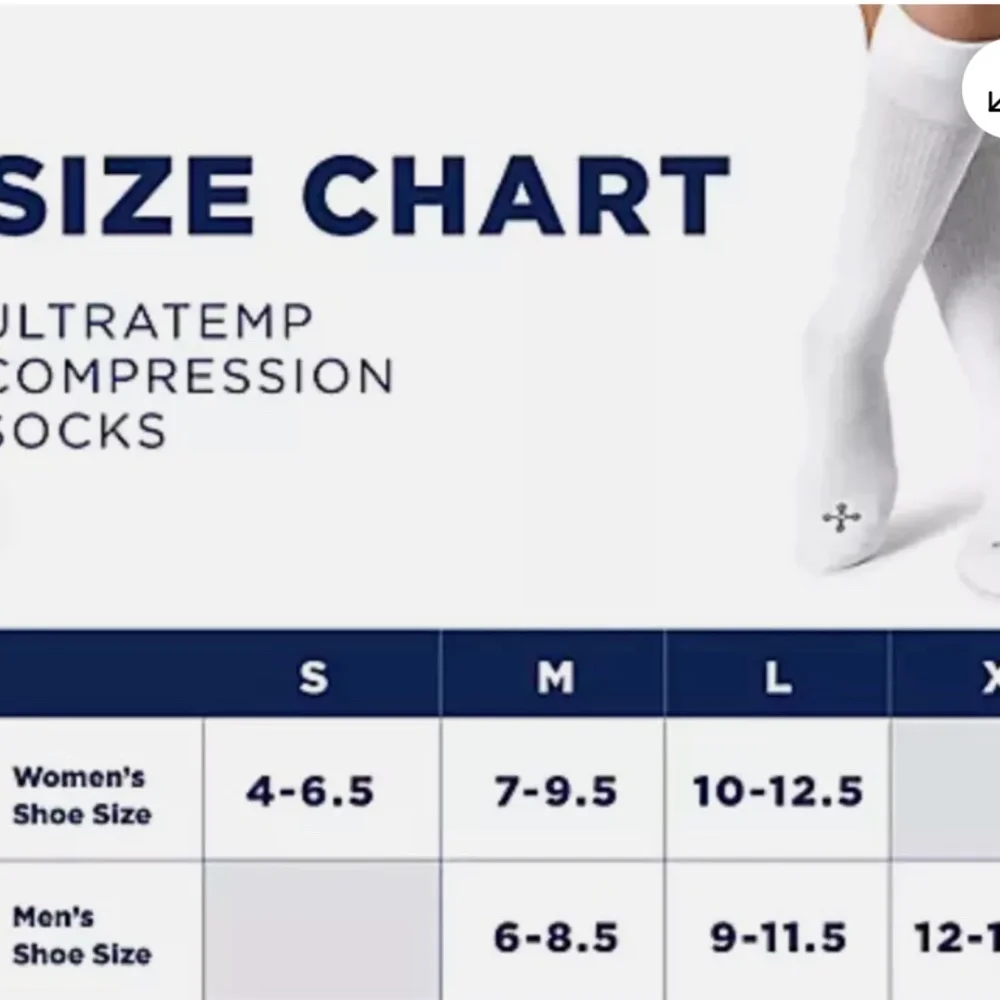 Tommie Copper 6Pk SnugStay WOTC, Compression  Copper Socks Basic Medium NWT - Picture 2 of 4